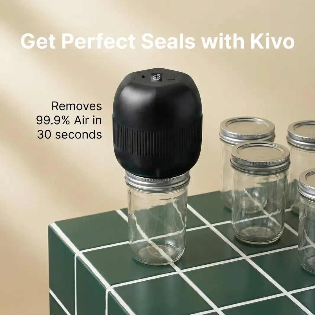 Kivo 17 Oz Wide Mouth Mason Jar Set KIVO
