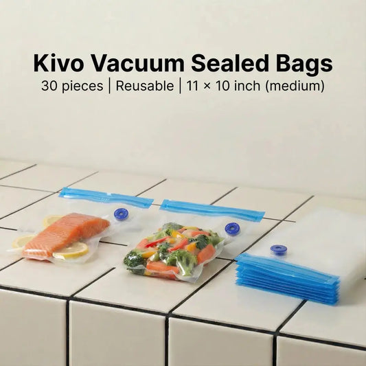 Kivo  Reusable Vacuum Sealer Bags (11 x 10 inch)