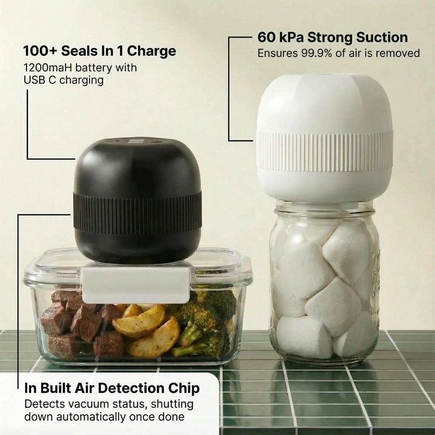 Kivo 6-in-1 Food Vacuum Sealer